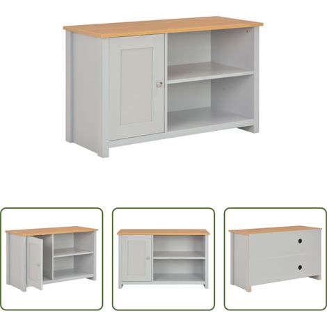 Meuble tv bois - Meuble TV Gris 95x39x58 cm (1/5)