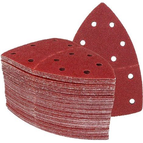 Sanding Triangles │ 60 pieces │ 11 holes │ 105 x 152 mm │ Mixpack (10 x grit 40/60/80/120/180/240 each) │ for multiple sanders │ Abrasive Sheets │ Sandpaper (1/5)