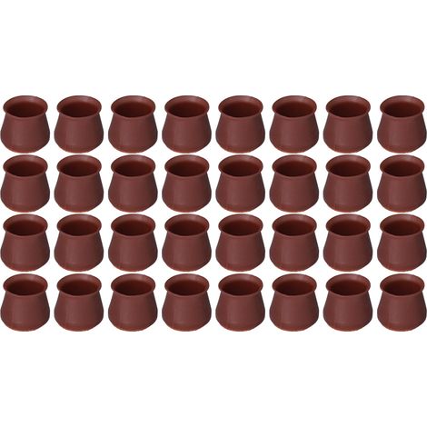 Lot de 32 protections rondes antidérapantes et résistantes aux rayures en silicone pour pieds de chaise - Accessoires de protection pour meubles (1/5)