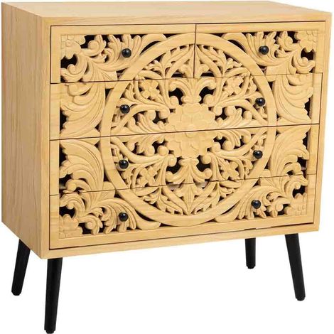 Comoda de madera marron 80x39.5x81 (1/5)