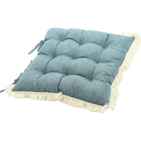 Cojín de silla Fringes 40x40 cm azul jeans