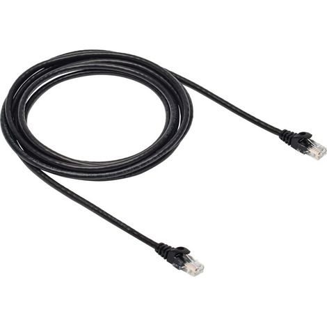 Gigabit-Ethernet-RJ45-Netzwerkkabel – 3 m, 1 Stück, Schwarz
