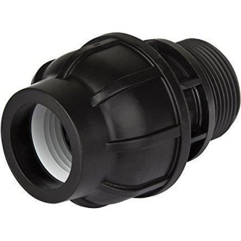 Raccord Union Pe - 20 Mm X 1/2 Pouces - Pour Installation Eau Potable Et Arrosage Jardin - 1 Pièce