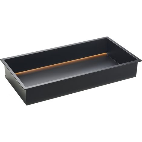 Mophorn Niche de douche, 33,0 x 63,5 x 10,2 cm, niche murale encastrée équipée d'une bande LED, organisateur de rangement de shampoing moderne en acier inoxydable robuste, étanche