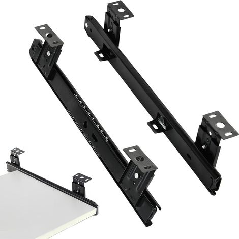 Glissière pour Tiroir Charge Lourde/Coulisse sous Tablette - 30kg, Coulisse à Billes Silencieuse, 3 Hauteurs de Suspension (1/5)