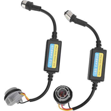 décodeurs LED 1157 5W 12-24V avec résistance de charge, clignotant d'avertissement et annuleur d'erreurs Canbus pour voiture (1/5)