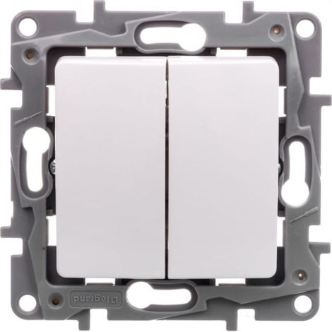 Interruttore per scale Niloe 10 AX + pulsante 6 A bianco 764509