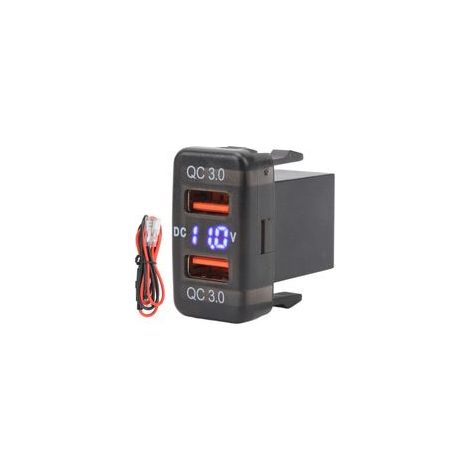 Cargador con doble puerto USB, enchufe de carga rápida QC3.0, adaptador de CA para FJ Cruiser Fortuner Hilux Tacoma 1.57x0.87 pulgadas