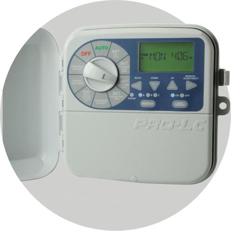 Programmateur d'irrigation PRO-LC 4 stations extérieur K-Rain Minuterie d'irrigation électrique pour jardin Mémoire permanen