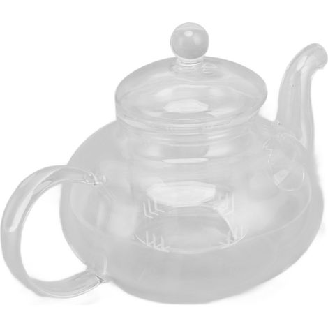 680 ml Glas-Teekanne mit Filter, hitzebeständig und transparent, ideal zum Aufbrühen von Blättern und Blüten. (1/5)