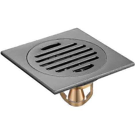 Bonde de sol amovible pour baignoire, douche, WC, crépine de jardin carrée en acier inoxydable antirouille [jkw] (1/5)