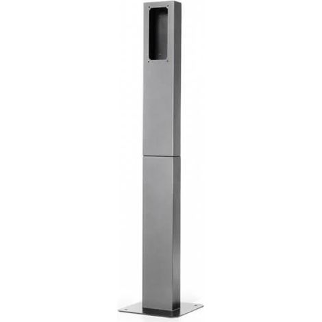 Aiphone – Potelet PA1601 en acier peint noir – Installation accessible – Ouverture pour passe-câble 40mm – Dimensions 180x1600x90mm