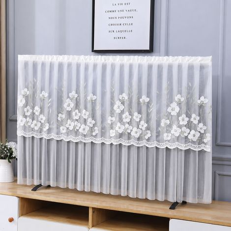 Housse de protection anti-poussière 85 pouces vert thé clair avec voile blanc cassé pour téléviseur LCD 85 réf 2094 1 kg – Livraison gratuite