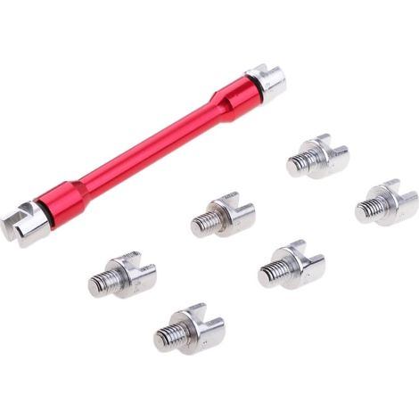 Chiave dinamometrica per raggi di motociclette, chiave per raggi di biciclette, set di chiavi CNC da 5,4â6,8, adatto alla maggior parte delle motociclette - Rosso