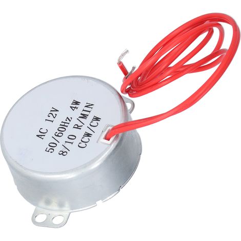 Lot de 2 micromoteurs synchrones à sens horaire/antihoraire pour transmission électrique, 12 V CA, 8-10 tr/min, 4 W (1/5)