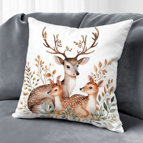 Housse de coussin fleurs colorées, décoration salon chambre maison,45×45cm (1/5)