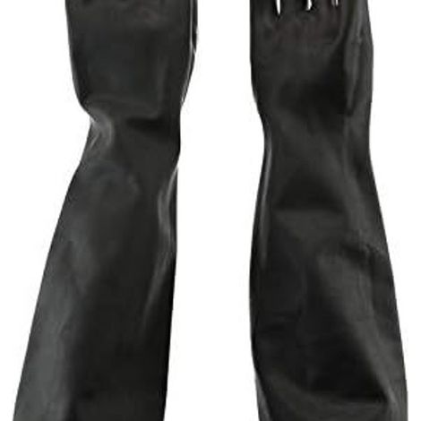 Filiyano-Gants de protection imperméables en caoutchouc de 55 cm contre la poussière et les produits chimiques, résistants aux acides et aux produits (1/5)