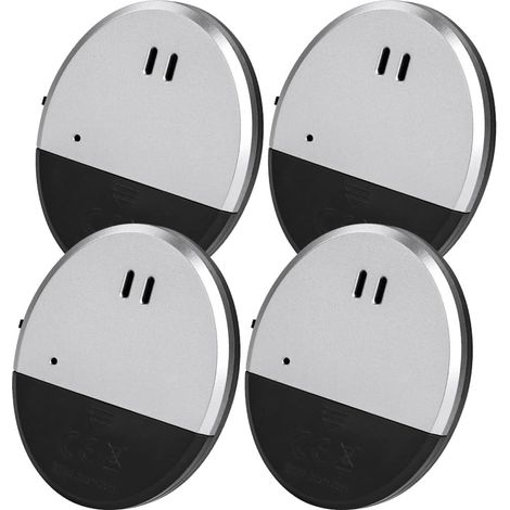 4er-Pack ultradünne Sicherheitsfensteralarme mit Vibrationsfunktion, selbstklebend, 130 dB, für Zuhause, Büro und Studentenwohnheim