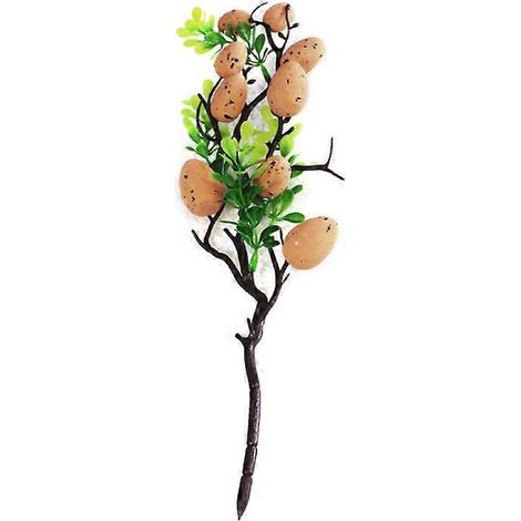 Osterdekorationen: Baum-Eier, künstliche Zweige, bemalte Vogeleier, grüne Blätter, künstliche Blumensträuße
