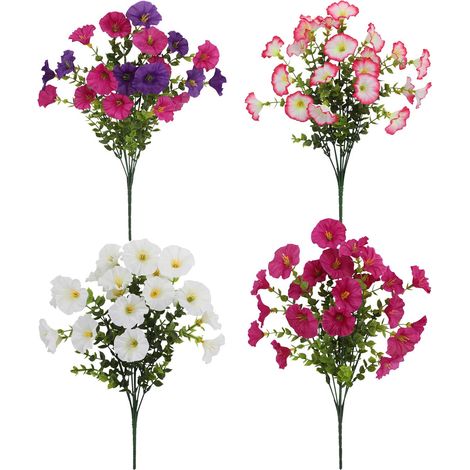 4 bouquets artificiels multicolores, convenant aux mariages en intérieur et en extérieur, à la décoration de jardins et de balcons. (1/5)