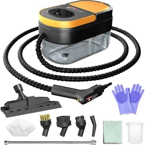 2500W Nettoyeur Vapeur à Main 1600ml - Chauffage de 15s - Haute Pression 3.0 Bar - Vaporisateur Portable avec 12 Accessoires (1/5)