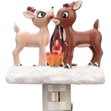 Weihnachtsnachtlicht mit flackerndem Lagerfeuer-Effekt, Steckernetzteil, Nachtlampe, Weihnachtsdekoration (1/5)