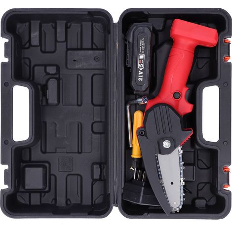 HiLDA Lithium-Kettensäge, ein Akku, eine Ladung, elektrische Gartenkettensäge, Astsäge, 21 V, EU-Stecker, 220 V AC (1/5)