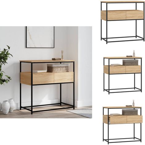 Konsolentisch Sonoma-Eiche 75x40x75 cm Holzwerkstoff - Konsolentisch - Flurtisch - Couchtisch - Wohnzimmerstil - Landhausmöbel (1/5)