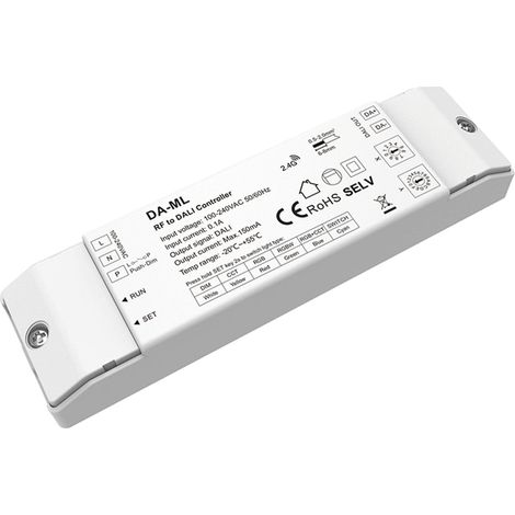 Convertidor RF a DALI DT6/DT8 con BUS integrado SKYDANCE DA-ML Compatible con Pulsador Blanco