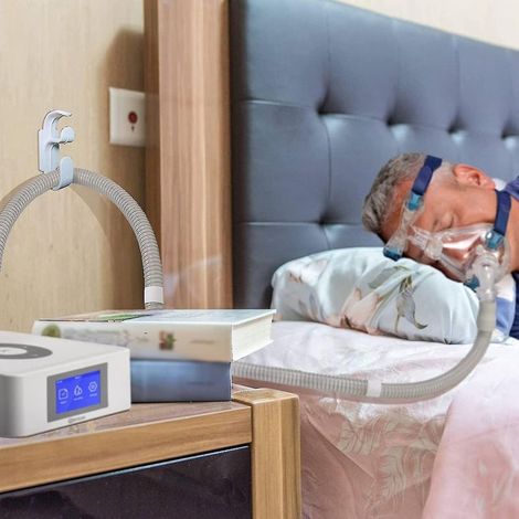 Set mit 2 CPAP-Schlauchhaltern mit Antirutschfunktion, CPAP-Maskenhaken, CPAP-Schlauchhalterung (1/4)