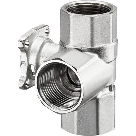 OVENTROP Válvula de esfera antirretorno DN 32, Rp 11/4, kvs 15,00, PN 16, latón, 1381192