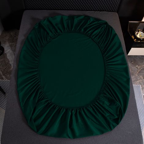 DRAP HOUSSE COTON 90x200+25 VERT BOUTEILLE (1/3)