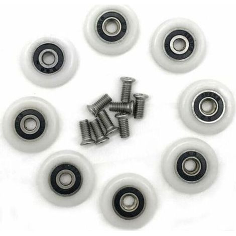 Set mit 8 Ersatzrollen für Duschtüren, 23 mm Durchmesser (1/5)