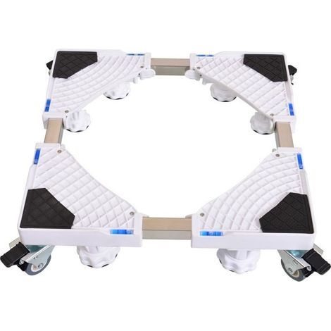 Base de Machine à Laver Réfrigérateur Support Roulant pour Sèche Linge lave Linge Congélateur Réglable 42-65 cm (1/5)