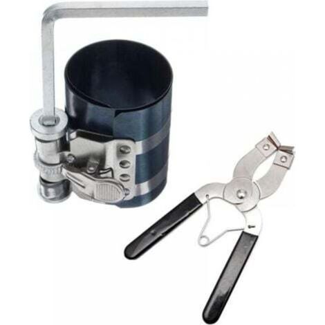 [JAMAIS UTILISÉ] Kit de démontage d'installateur de segment de piston de moteur de voiture, outil de compresseur et pince d'installation de piston réglable (1/4)