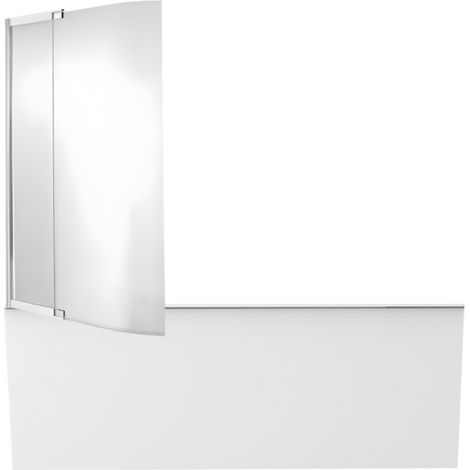 Faldón frontal JACOB DELAFON bañera rectangular + mampara de baño, blanco brillo Instalación en hornacina