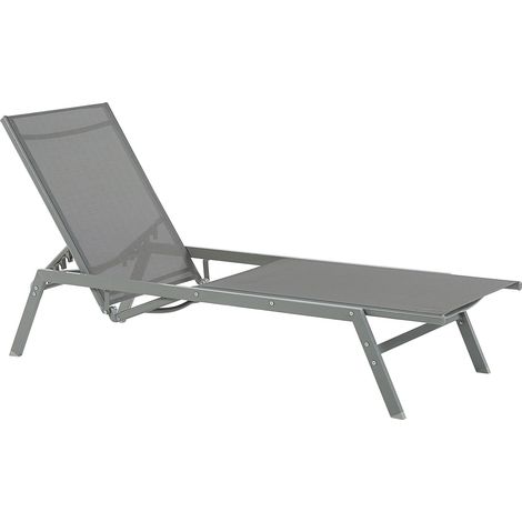 Sonnenliege VERNAZZA Metall Grau