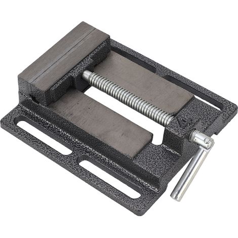 Étau d'établi en acier haute carbone, ouverture de mâchoires 4 pouces, mâchoires plates pour serrage de pièces de quincaillerie, étau de banc robuste, fixation ferme, outil de bricolage. (1/5)