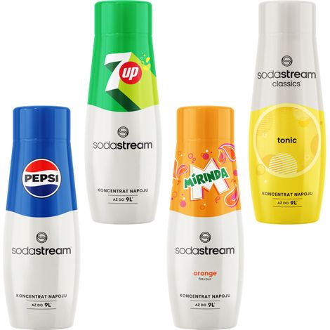 SODASTREAM Pepsi + 7UP + Mirinda + Tonic Sirup für Soda Fountain, 4 Stk. (1/5)