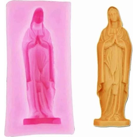 Moule en silicone pour fondant Petite Sainte Marie catholique (1/5)