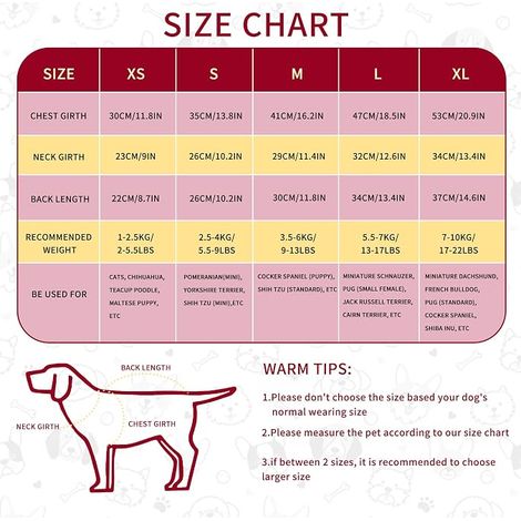Post-Operative Body for Dogs, Male and Female, Striped, Pink-Red XS (1/2)
