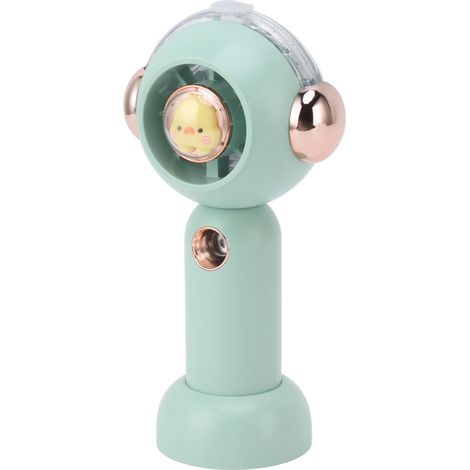 Joli ventilateur brumisateur portable avec fonction d'atomisation, rechargeable par USB, petit format, vert, 500 mAh (1/5)