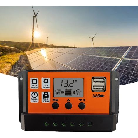 12V 24V 30A Solar-Laderegler mit LED-Anzeige, Entlade- und Laderegler für Photovoltaikanlagen, Solarmodule und Batterien (1/5)
