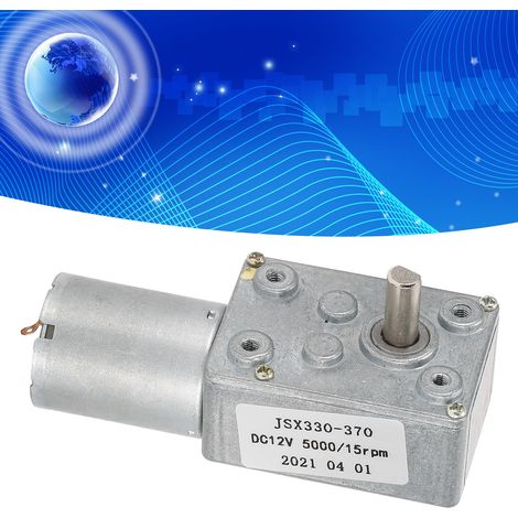 JSX330-370 Gleichstrom-Schneckengetriebemotor, 12 V, 15 U/min, Schneckengetriebewelle (1/5)