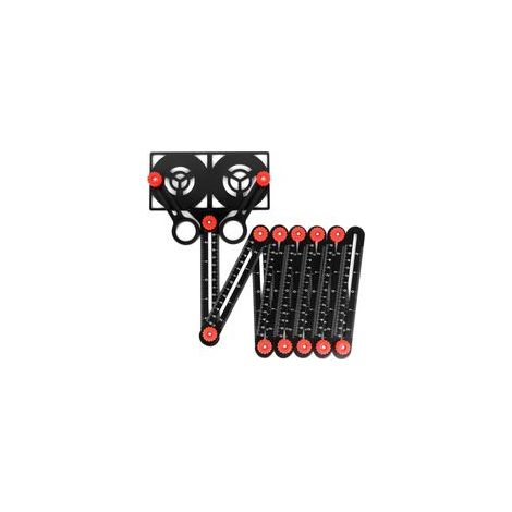 Règle de mesure multi-angles avec trou de positionnement, règle pliable à 12 côtés, pour les projets de menuiserie et d'ingénierie