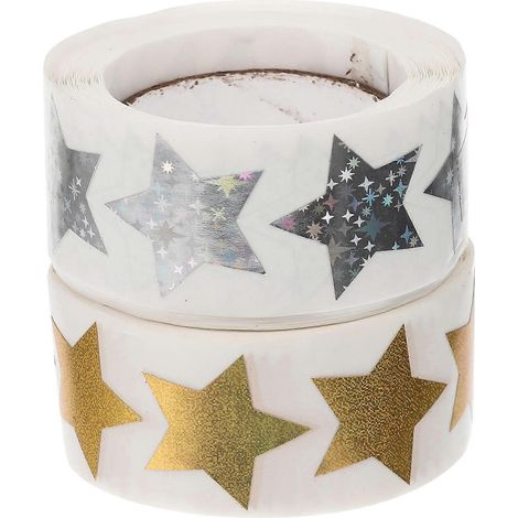 rouleaux d'autocollants de la Nativité, autocollants cadeaux de Noël pour enfants, autocollants étoiles, autocollants de récompense pour enfants-2.5X2.5CM (1/3)