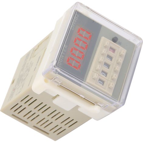 O111ROM DH48J-8A Compteur électronique numérique LCD 8 broches Relais temporisé 0-999900 (12 V CA/CC) (1/5)