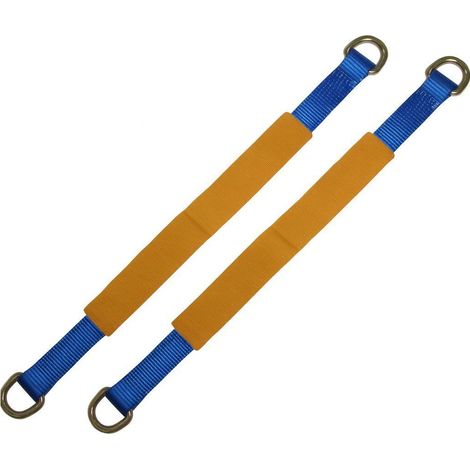 Axle Recovery Straps Heavy Duty X2 500MM Long (D Rings Polyester Transport)
