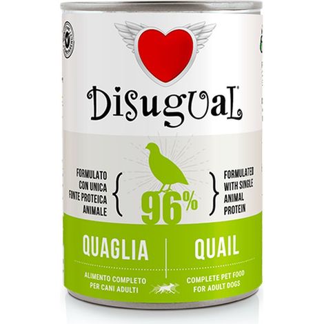 Disugual Dog Adult Quaglia - Lattina 400 Gr -