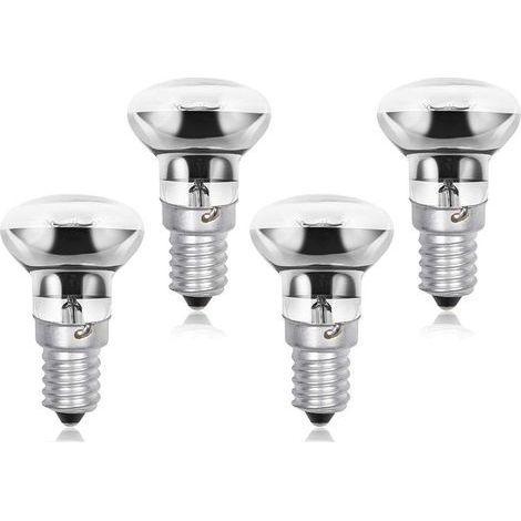 Ampoules de lampe à lave R39 E14 30W, petites ampoules de lampe à lave à réflecteur SES à vis Edison, blanc chaud 2800K R39 à intensité variable (lot de 4) (1/5)